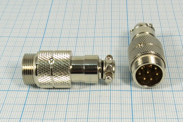 Штекер микрофонный MIC16\8P\каб\ М16\MC901-8P; №2493 штек мик MIC16\8P\каб\ М16\\MC901-8P