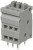 TBL009V-254-03GY-2GY, Fixed Terminal Blocks Terminal block, screwless, 2.54, Vertical, 3, Gray w Gray Button