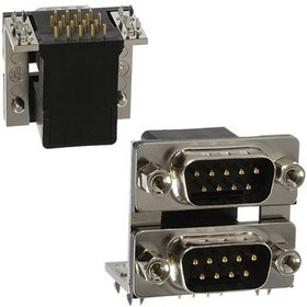 189-009-613R571, D-Sub Dualport Connectors 9P Male/Male .625" Spacing