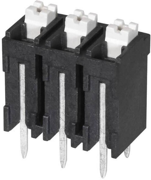 TBLH10V-500-03BK, Fixed Terminal Blocks Terminal block, screwless, High Temp, 5.00, Vertical, 3, Black w Gray Button TBLH10V-500-03BK, Fixed Terminal Blocks Terminal block, screwless, High Temp, 5.00, Vertical, 3, Black w Gray Button