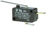 V7-6C37E9-036, Микропереключатель, Миниатюрный, Прямой Рычаг, SPST-NC, Быстрое Соединение, 15.1 А