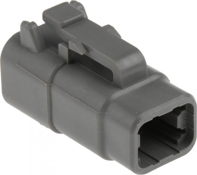 DTM06-4S, Корпус разъема, IP68, DTM Series, Штекер, 4 вывод(-ов), 4.2 мм, Гнездовыми контактами серии DTM DTM06-4S, Корпус разъема, IP68, DTM Series, Штекер, 4 вывод(-ов), 4.2 мм, Гнездовыми контактами серии DTM