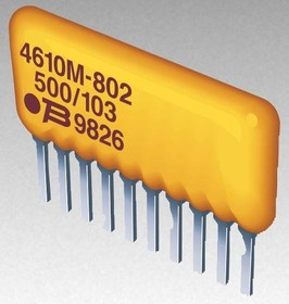 4609M-101-103LF, Res Thick Film NET 10K Ohm 2% 1.35W ±100ppm/°C BUS Conformal Coated 9-Pin SIP Pin T
