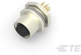 T4143012121-000, Разъем Кабеля, M12, Female, 12 Positions, Гнездо на Печатную Плату, Прямой Монтаж в T4143012121-000, Разъем Кабеля, M12, Female, 12 Positions, Гнездо на Печатную Плату, Прямой Монтаж в