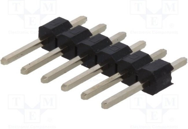 PLS-06 (DS1021-1x6SF11-B), штыри на плату однорядные шаг 2.54мм