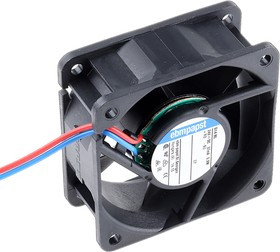 614NL, 600 N Series Axial Fan, 24 V dc, DC Operation, 21m³/h, 800mW, 34mA Max, 60 x 60 x 25mm