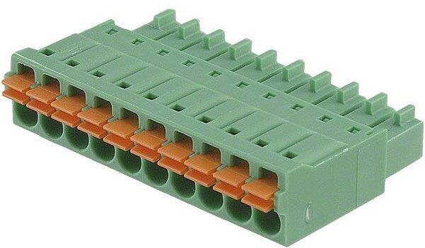 1952348, Pluggable Terminal Blocks 10 Pos 3.5mm pitch Plug 24-16AWG Spring
