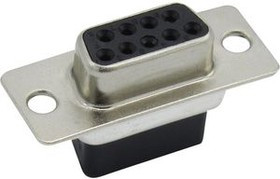 RND 205-00741, D-Sub Crimp Connector, Poles 9, Straight / Crimp