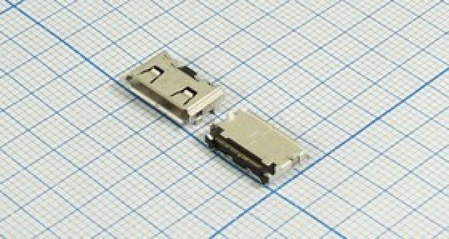 Разъем mini USB-20SD2 розетка, контакты 20P4C, монтаж на плату, угловой, SMD, miniUSB-20SD2 Разъем mini USB-20SD2 розетка, контакты 20P4C, монтаж на плату, угловой, SMD, miniUSB-20SD2