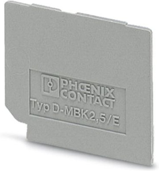 1414035, D-MBK 2.5/E Series End Cover for Use with Modular Terminal Block