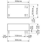 TEL 2-2423, TEL 2 2W Isolated DC-DC Converter Through Hole, Voltage in 18 36 V dc, Voltage out ±15V