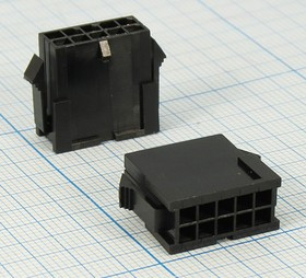 Разъем питания MF3 розетка , контакты 2x 5, шаг P3.0, монтаж на блок, MF3-2x05M, 10P