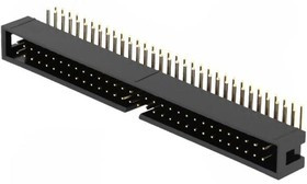 T821-1-64-R1, Гнездо; IDC; "папа"; PIN: 64; угловой 90°; THT; позолота; 2,54мм