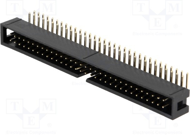 T821-1-64-R1, Гнездо; IDC; "папа"; PIN: 64; угловой 90°; THT; позолота; 2,54мм