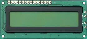 DEM 16216SYH-PY-CYR22, Дисплей: LCD, алфавитно-цифровой, STN Positive, 16x2, LED, PIN: 16