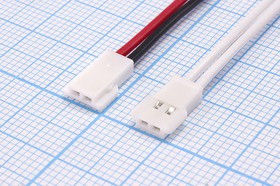 Гнездо питания WW, с проводом 150мм, 2 контакта, шаг 2,0мм, WW-02F; №14034 гн пит WW-1x 2\P2,0\каб L-150мм\WW-02F\