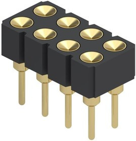 419-10-208-00-006000, Pin &amp; Socket Connectors .100" 8P 2R SPRING MATE W/.042" PLNGR