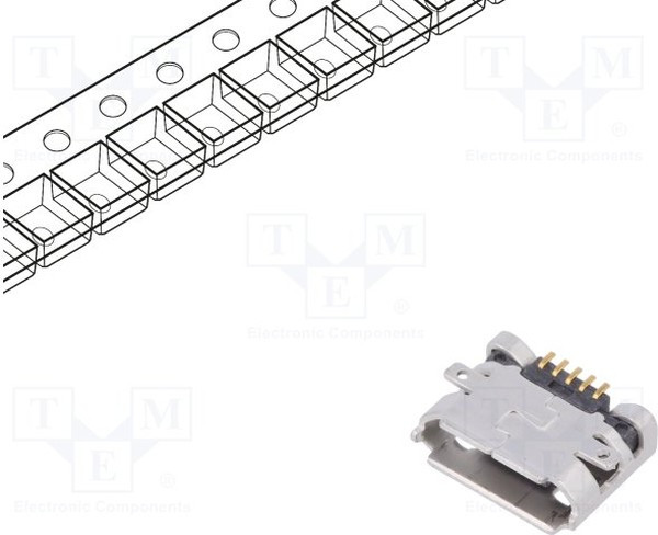 10118192-0001LF, USB Connectors 5P MICRO USB TYPE B RECEPTACLE 10118192-0001LF, USB Connectors 5P MICRO USB TYPE B RECEPTACLE