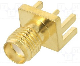 SMA-20, Socket; SMA; female; card edge; SMT; gold-plated