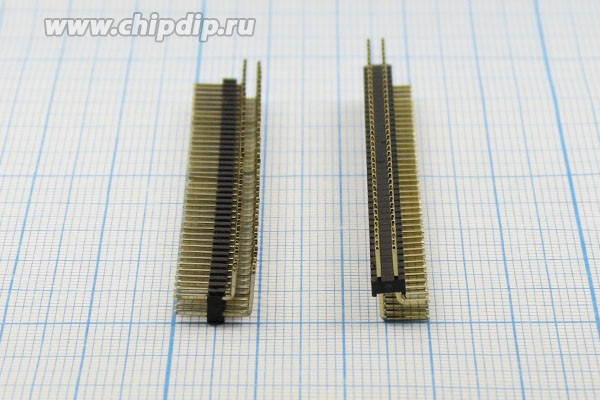 Разъем PLD-2-2x40R вилка, шаг P2.0, контакты 80P, угловой, монтаж на плату