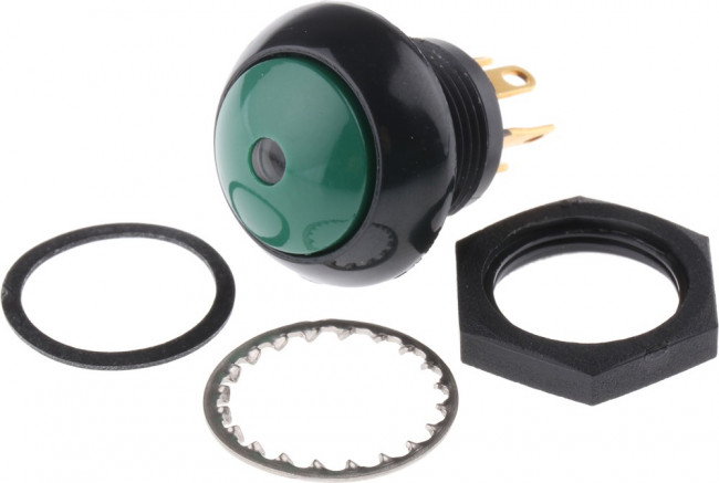 LP9-11131F25, Illuminated Push Button Switch, Momentary, Panel Mount, 11mm Cutout, SPDT, IP68