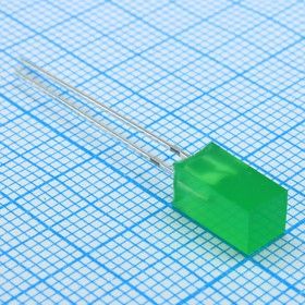 FYL-55A3GD1A, 5х5мм Жёлто-зеленый, матовый 570nm 9mcd 130° / FYL-55A3GD1A