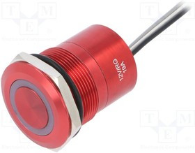 MC25MCRRG, Pushbutton Switches 25mm NormClsdAl Red Anodised Red/Grn LED