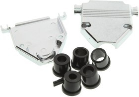 40-9725HMG, D-SUB BACKSHELL, SIZE DB, 180DEG, METAL
