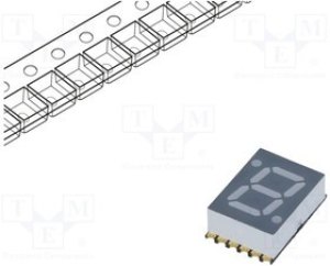 OPS-S2812LY, Дисплей: LED, 7-сегментный, 7мм, 0,28", II.зн: 1, желтый, 10мкд, анод OPS-S2812LY, Дисплей: LED, 7-сегментный, 7мм, 0,28", II.зн: 1, желтый, 10мкд, анод