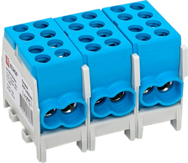 Клемма распределительная КСР с двойным винтом 2x25/2x16 синяя PROxima ksr-2.25-2.16-blue