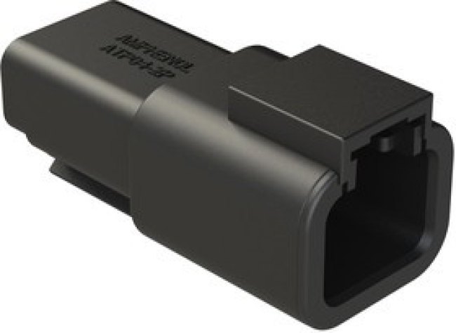 ATP04-2P-BLK, Automotive Connectors ATP Series 2 Way Black Receptacle