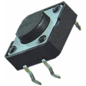 KAN1211-0501B 12x12x5 mm, Тактовая кнопка KAN1211-0501B, 12x12x5 мм, OFF-(ON), 50 мА, 12 В, 100 мОм