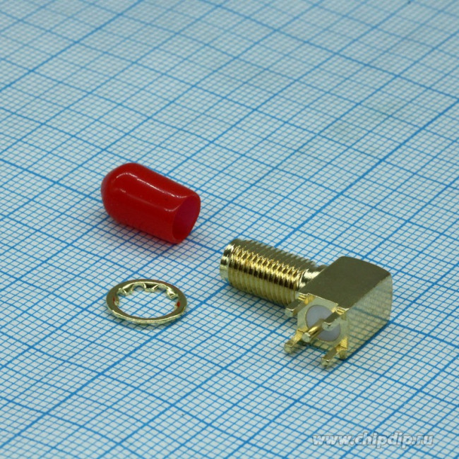 L-KLS1-SMA006B, ВЧ розетка SMA угловая на плату, 50, L=20.5мм, золото / L-KLS1-SMA006B L-KLS1-SMA006B, ВЧ розетка SMA угловая на плату, 50, L=20.5мм, золото / L-KLS1-SMA006B