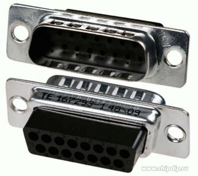 167293-1, D-Sub Standard Connectors 15P HDP20 PLUG ASSY 167293-1, D-Sub Standard Connectors 15P HDP20 PLUG ASSY