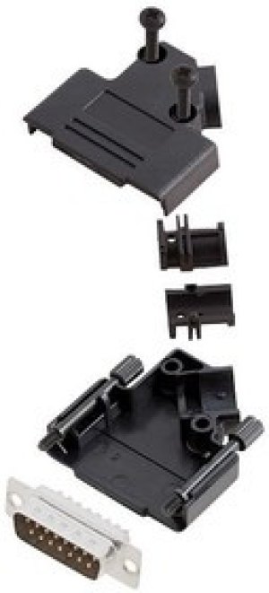 L17D45PK-P-15+L717SDA15P, Разъем D Sub, W/ Backshell, Standard, Штекер, D45PK-P, 15 контакт(-ов), DA, Пайка L17D45PK-P-15+L717SDA15P, Разъем D Sub, W/ Backshell, Standard, Штекер, D45PK-P, 15 контакт(-ов), DA, Пайка