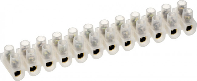 Колодка клеммная ЗВИ-20 4-10кв.мм 12 пар ПВХ полиэтилен IEK UZV3-020-06