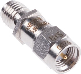 6603_SMA-50-1/199_NE, 50 RF Attenuator SMA Connector SMA Plug to Socket 3dB, Operating Frequency DC 18GHz