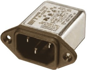 RIX0142P, Filtered IEC Power Entry Module, IEC C14, General Purpose, 1 А, 250 В AC