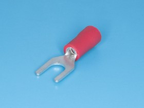 TYI-1.25-4, Клемма тип "U" 4,3мм, на провод 0,25-1,5мм, изолированная, кратно 100шт.