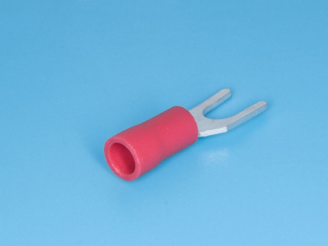 TYI-1.25-4, Клемма тип "U" 4,3мм, на провод 0,25-1,5мм, изолированная, кратно 100шт.