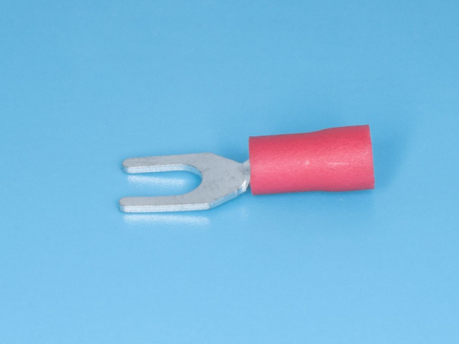 TYI-1.25-4, Клемма тип "U" 4,3мм, на провод 0,25-1,5мм, изолированная, кратно 100шт.