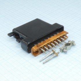 РП10-15 ЛУ-О вилка с/к, Соединитель низкочастотный, прямоугольный, внутреннего монтажа угловой, год 92