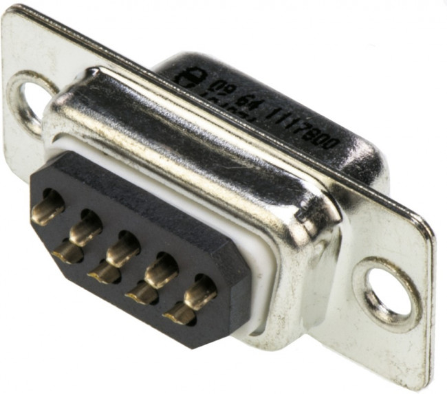 09641117800, 9 Way Panel Mount D-sub Connector Socket, 2.77mm Pitch