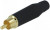 ACPR-BLK, RCA (Phono) Audio / Video Connector, 2 Contacts, Plug, Gold Plated Contacts, Zinc Alloy Body ACPR-BLK, RCA (Phono) Audio / Video Connector, 2 Contacts, Plug, Gold Plated Contacts, Zinc Alloy Body