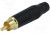 ACPR-BLK, RCA (Phono) Audio / Video Connector, 2 Contacts, Plug, Gold Plated Contacts, Zinc Alloy Body ACPR-BLK, RCA (Phono) Audio / Video Connector, 2 Contacts, Plug, Gold Plated Contacts, Zinc Alloy Body