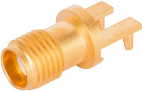 2921-00037, RF Connectors / Coaxial Connectors SMA Female PCB Edge Lock Connector, 2 Leg, .062" PCB Thickness"