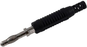 25.422.2, Штекер на кабель 4мм черный 24А