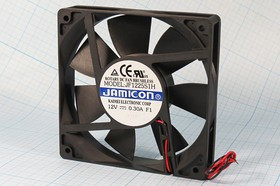 вентилятор 120х120х25мм 12В JF1225S1H DC (скольжения)
