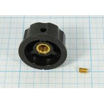 Ручка, внутренний диаметр d6,3, размер 33x16,3, пластик, черный/металл, винт, CF