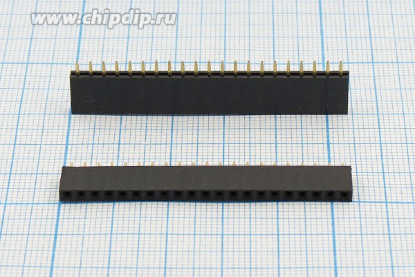 Разъем PBS-1x21 розетка, шаг P2.54, контакты 21P, h-8.4, монтаж на плату